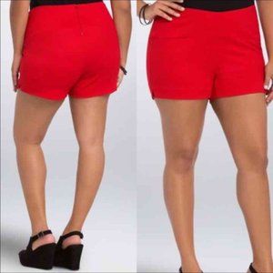 Torrid High Waisted Red Shorts Size 16